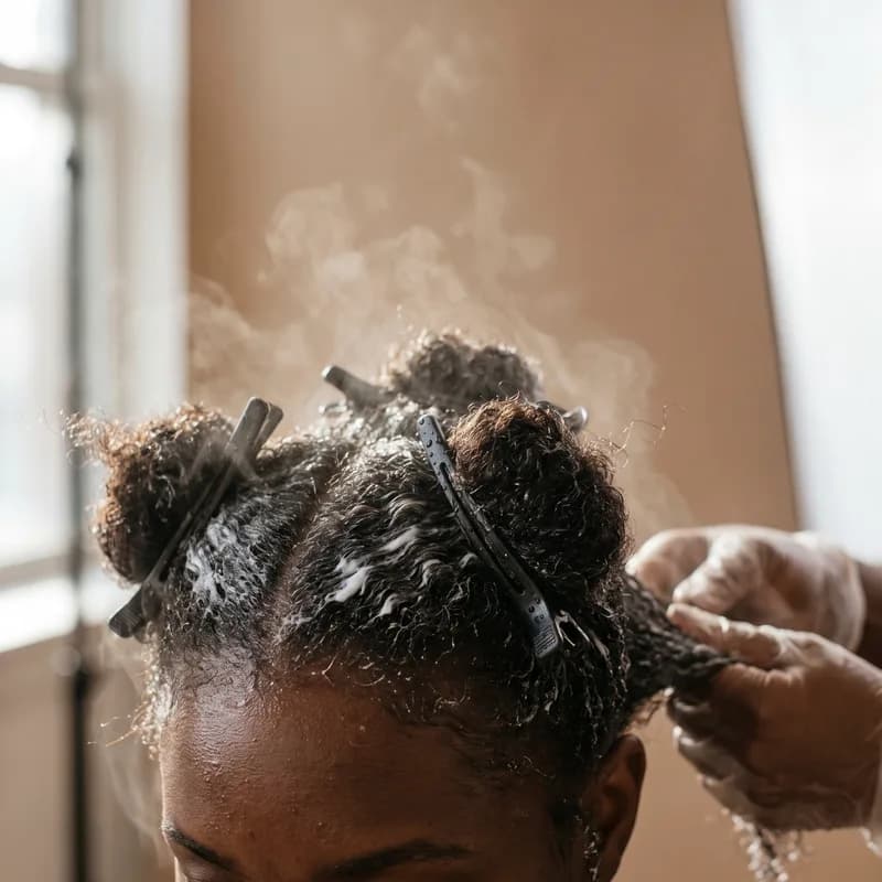Deep Conditioning — Mask & steam — protective style done at TF Loft Beauty in Gaithersburg, MD
