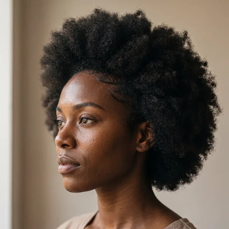 Natural Hair Cut — Shape & volume — protective style done at TF Loft Beauty in Gaithersburg, MD