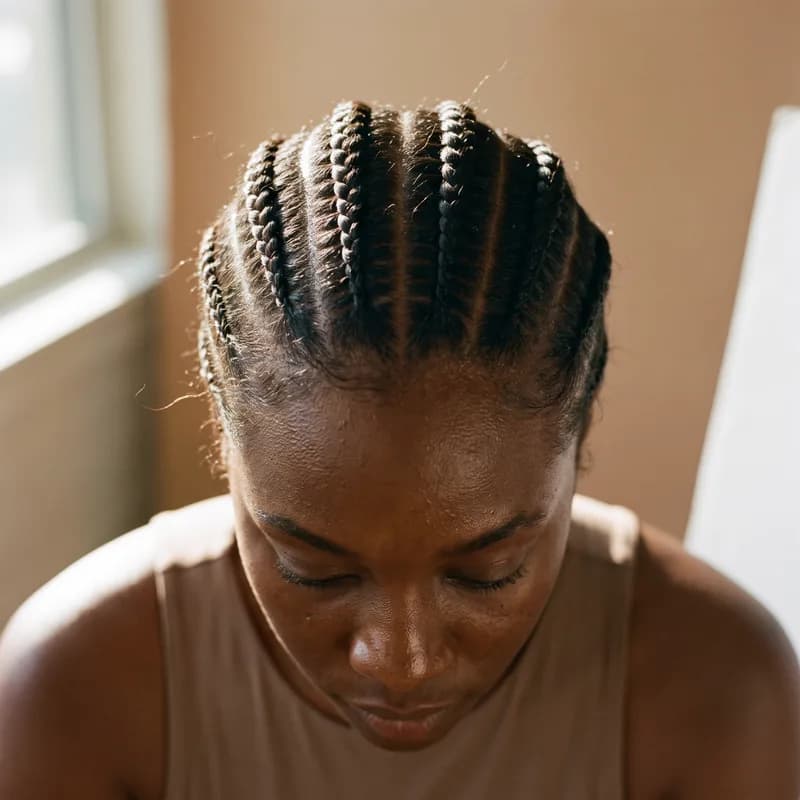 Stitch Cornrows — Festival ready — protective style done at TF Loft Beauty in Gaithersburg, MD