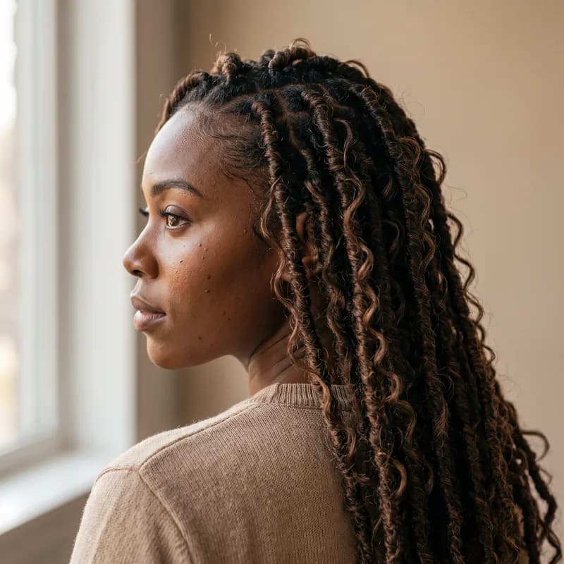 Soft Locs styled at TF Loft Beauty in Gaithersburg, MD