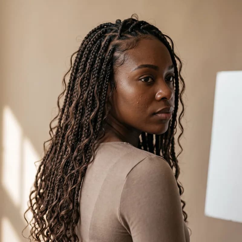 Bohemian Braids styled at TF Loft Beauty in Gaithersburg, MD
