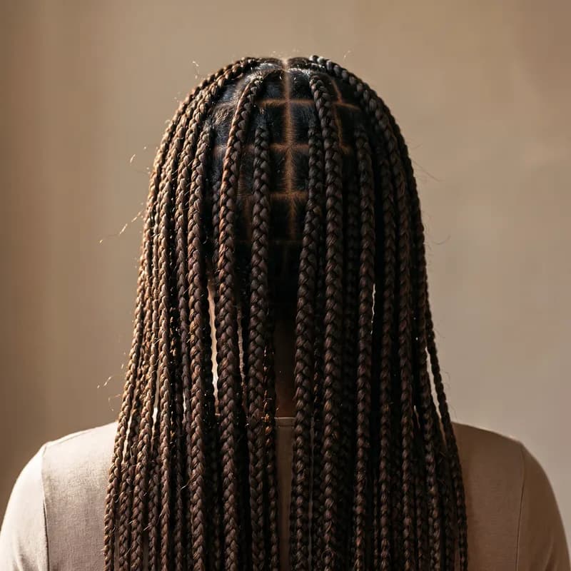 Box Braids styled at TF Loft Beauty in Gaithersburg, MD
