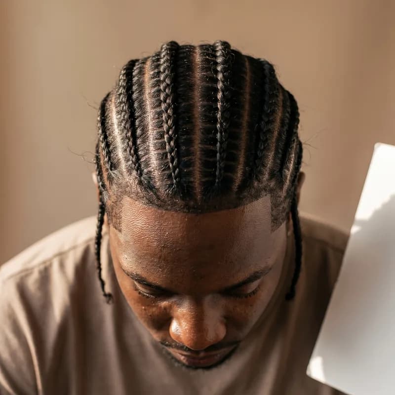 Men's Braids styled at TF Loft Beauty in Gaithersburg, MD