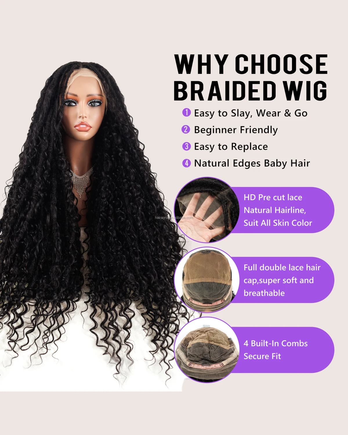 Boho Knotless Box Braid Wig