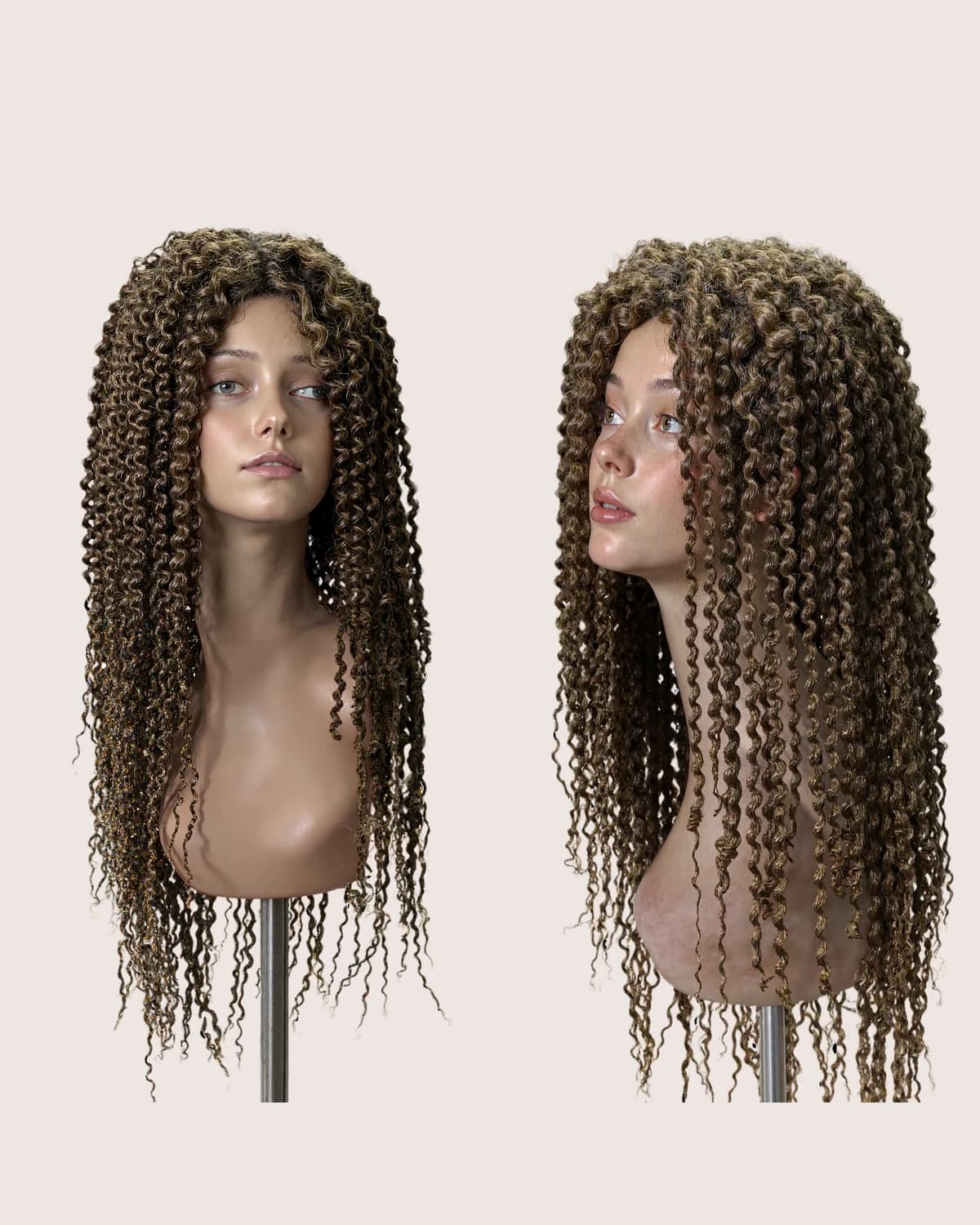Natural Brown Afro Box Braid Wig — view 3 of 4