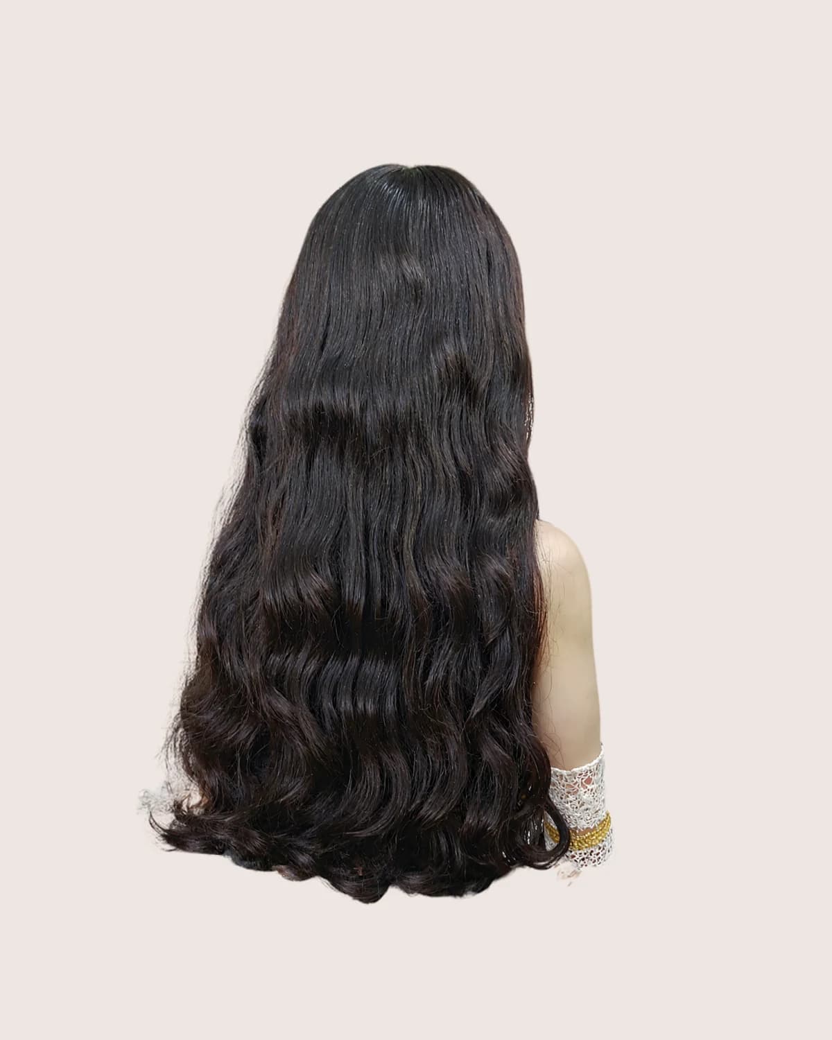 Natural Wavy Dark Brown Lace Wig — view 2 of 4