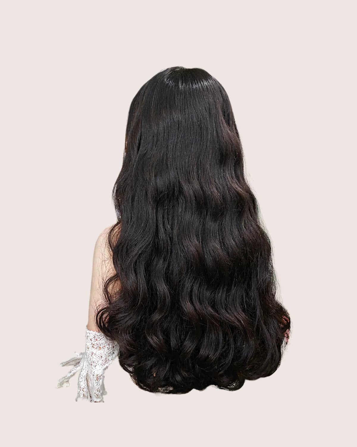 Natural Wavy Dark Brown Lace Wig — view 3 of 4