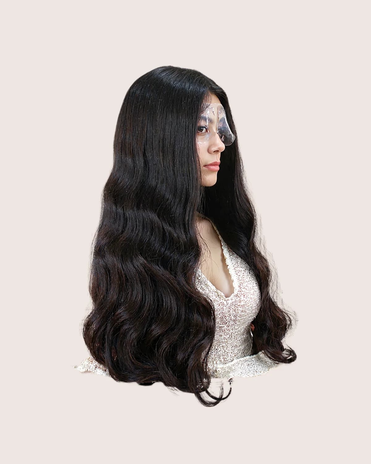 Natural Wavy Dark Brown Lace Wig — view 4 of 4