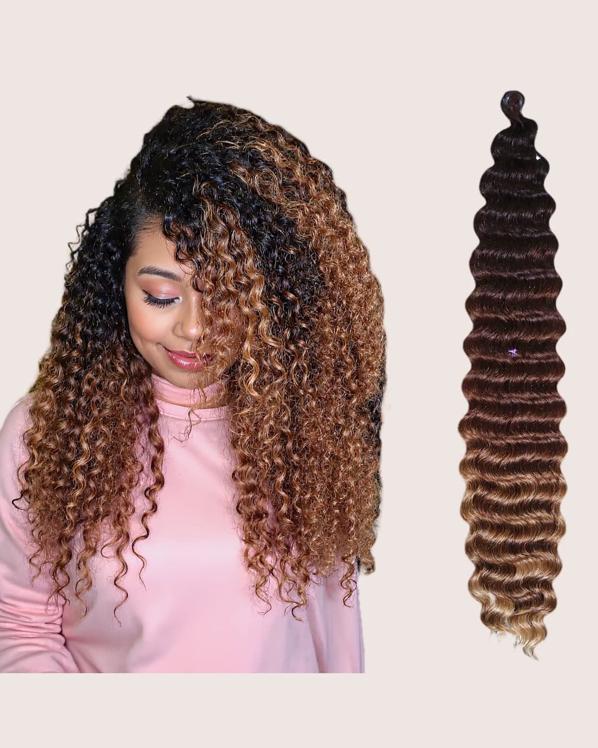 Braided Deep Wave Crochet Wig — view 1 of 3