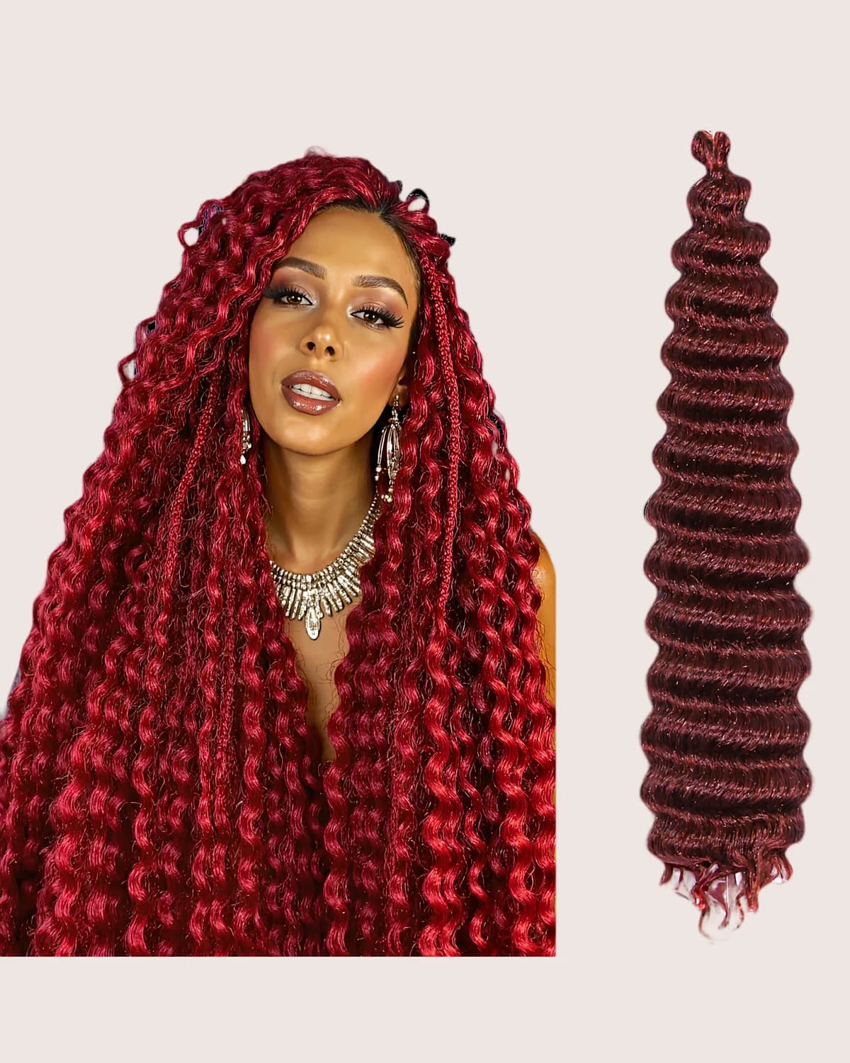 Braided Deep Wave Crochet Wig — view 2 of 3