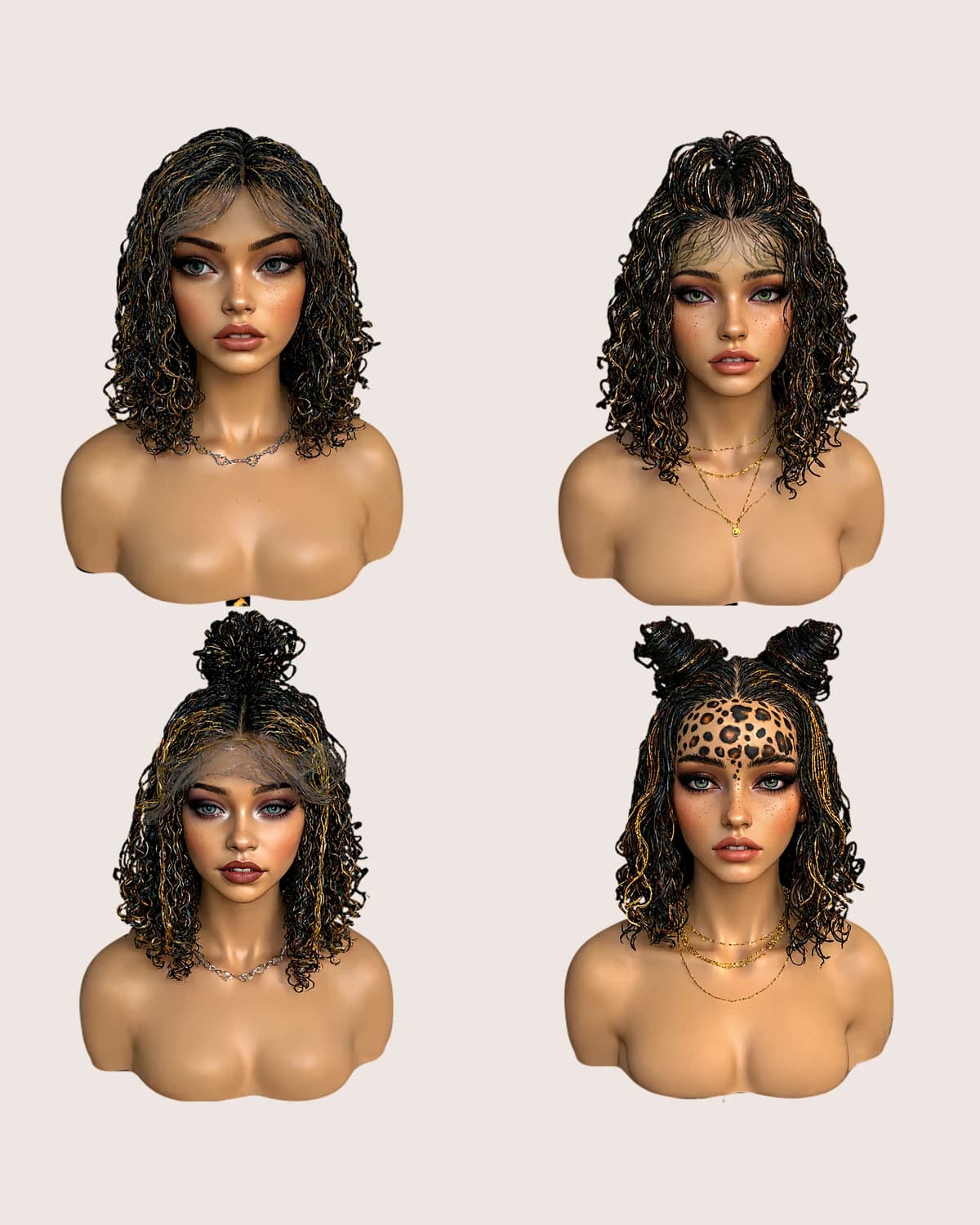 Short Goddess Box Braids Wig — view 1 of 4