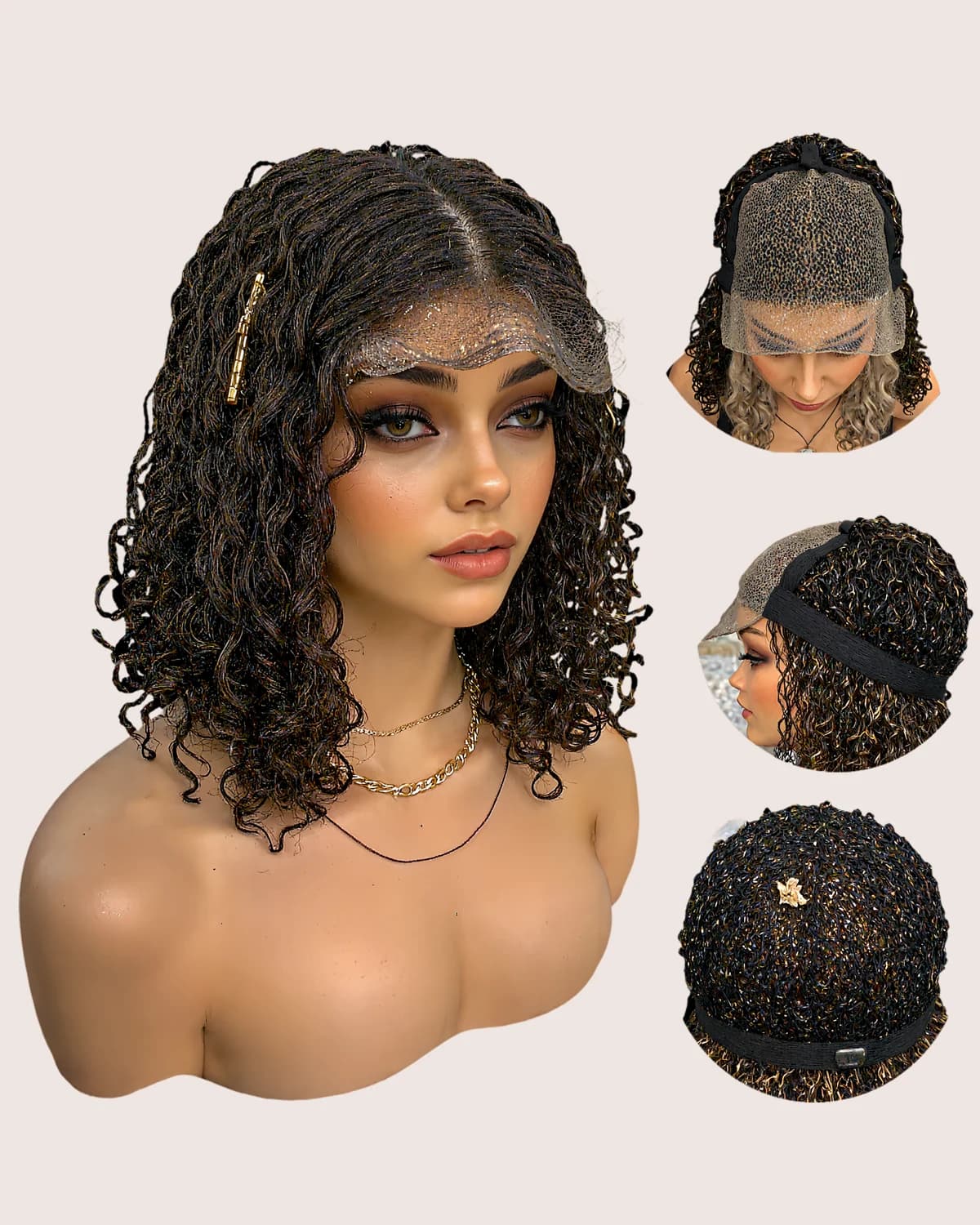 Short Goddess Box Braids Wig — view 3 of 4
