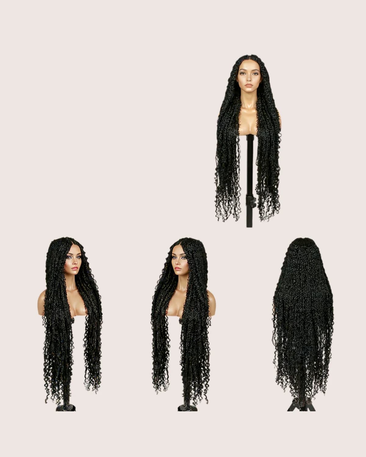 Boho Curly Full Lace Braided Wig — view 3 of 4