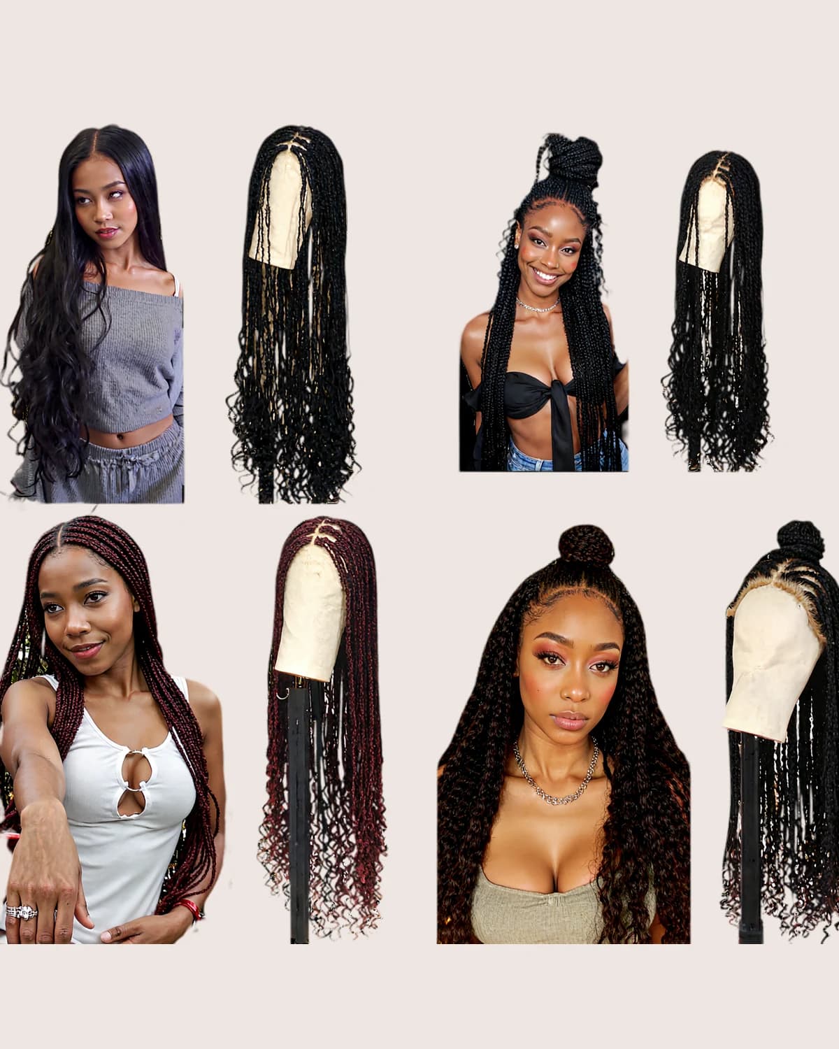 Box Braids Full Lace Wig